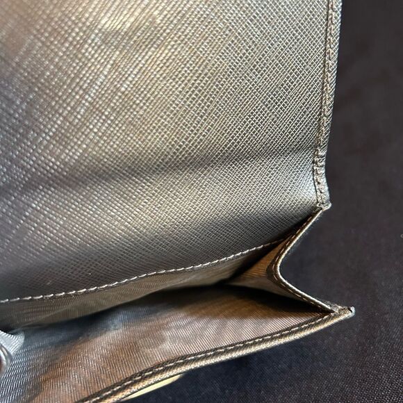 Salvatore Ferragamo Gold/Taupe/Army Greenish Women's Wallet Vintage Good Cond - Picture 6 of 12